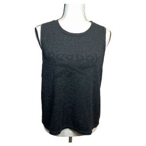 Reebok Charcoal Gray Active Workout Gym Sleeveless Tank Top Size Large